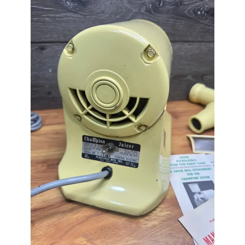 VTG Champion Juicer 1/3 HP Heavy Duty Motor Model G5-NG-853S ~tested Working